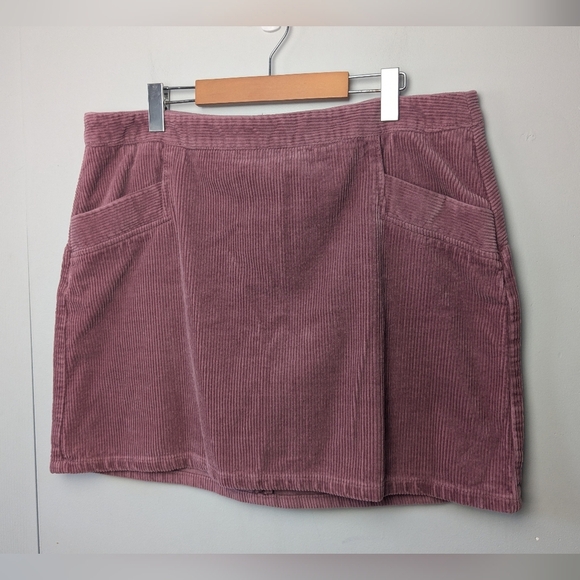 A.N.A A New Approach Plus Size Mini Skirt Old Pink Color 100% Cotton Size 18 - Picture 1 of 8